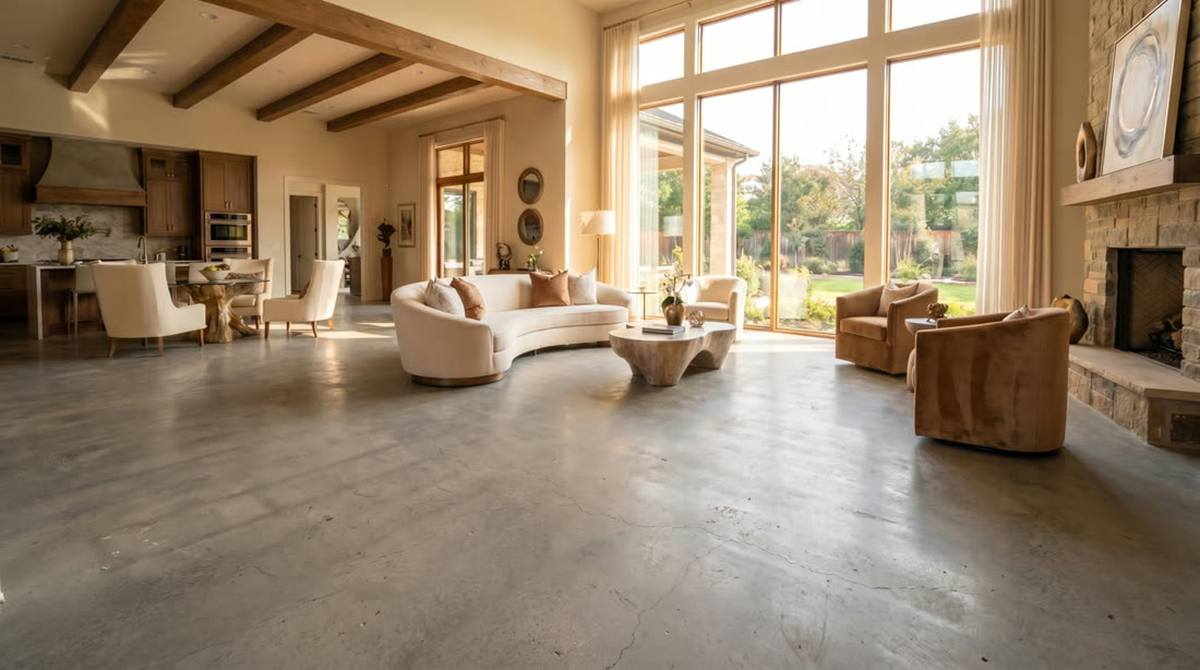 The same room before, bare floor