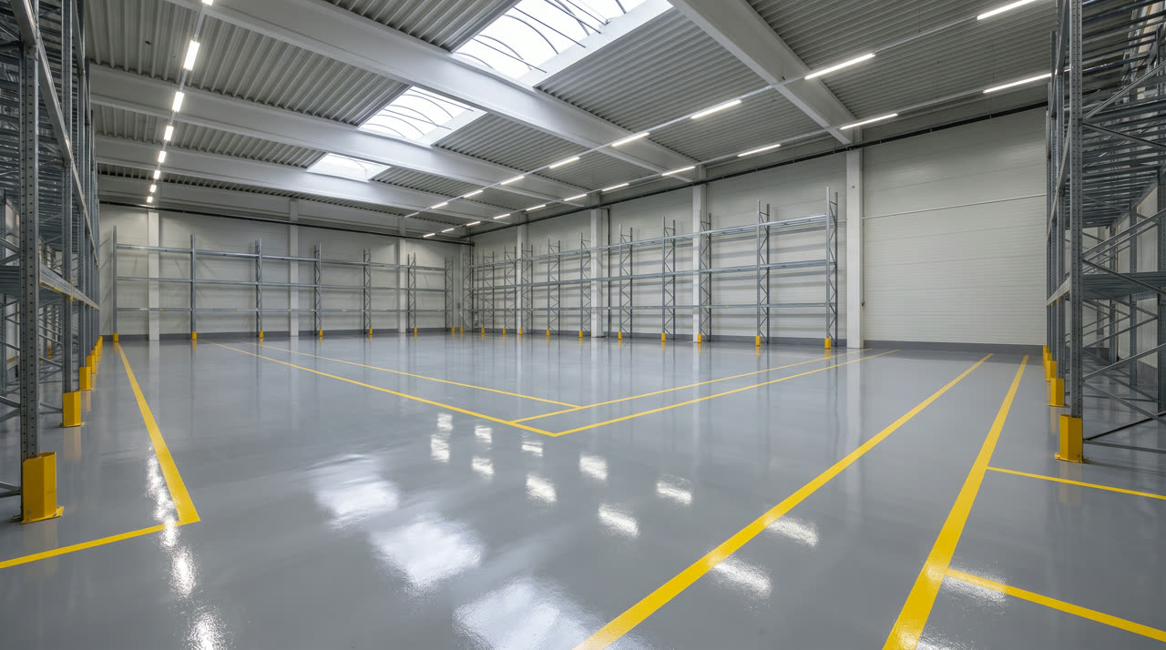 Finished industrial epoxy floor